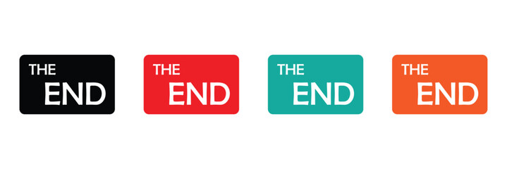 The end button icon. and icon on white background. vector illustration. Eps 10. 