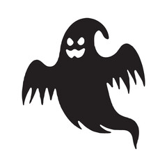 Ghost vector illustration on a white background.Simple design,perfect for various uses.