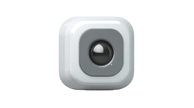 action camera 3d icon glossy on white background