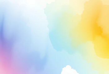 Obraz premium Abstract watercolor wash, cool and warm tones blend vertically, leaving ample blank space, vibrant, organic