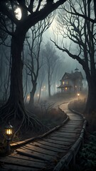 Naklejka premium Forest of Living Shadows