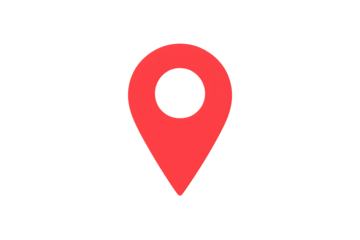 Red location pin icon map pointer gps navigation destination mark