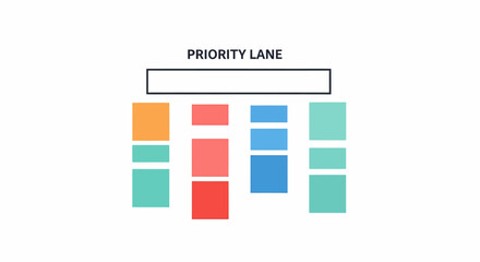Priority Lane Diagram with Colorful Rectangular Blocks and Header.