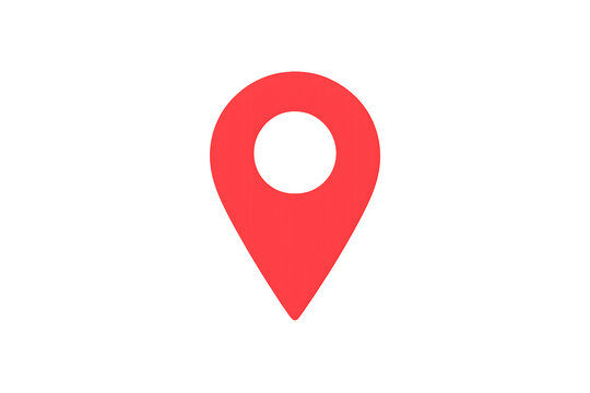 Red location pin icon map pointer gps navigation destination mark
