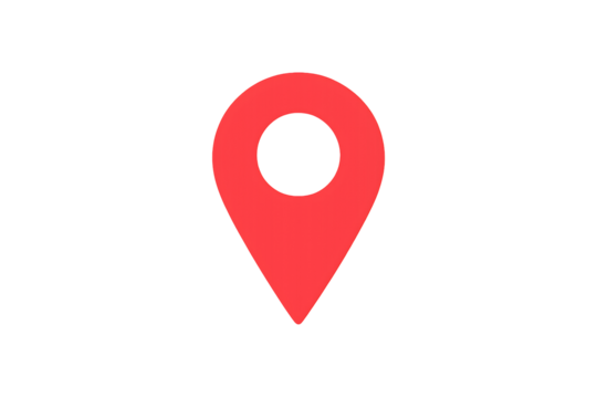 Red location pin icon map pointer gps navigation destination mark - Powered by Adobe