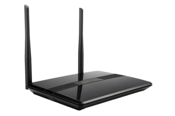 Wireless router black modern wifi internet network technology