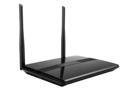 Wireless router black modern wifi internet network technology
