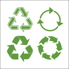 Recycle signs glyph multicolour