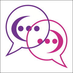 Speech bubbles multi colored