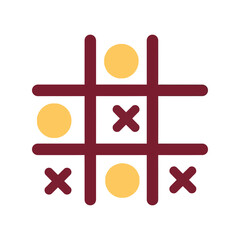 Obraz premium Classic tic tac toe game strategy strategy game fun board game childhood game entertainment winning strategy vector