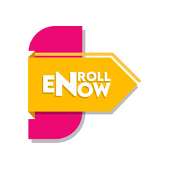 enroll now vector design