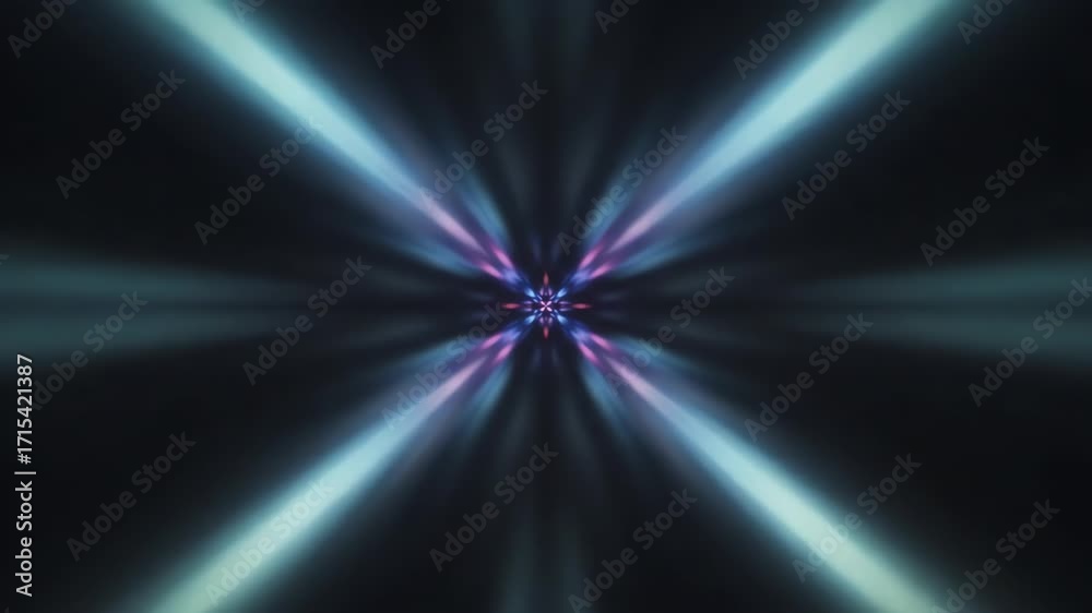 Wall mural shifting colorful light rays emanate from a central point in abstract radial symmetry, creating a vi