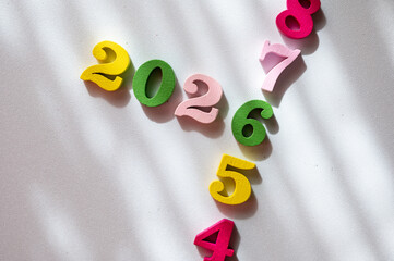 Colorful Number Arrangement for New Year Celebration and Planning