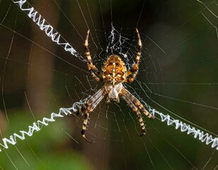 Close-up of spider on web