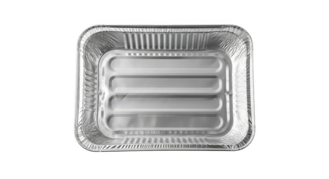 Aluminum baking pan isolated on transparent background - Powered by Adobe