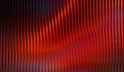 With vertical ribbed glass effect, iridescent glass ripple background, vibrant fractal gradient with smooth distortion texture, blue red gradient glass