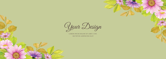 watercolor CHRYSANTHEMUM background