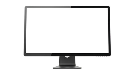 lcd monitor isolated on white