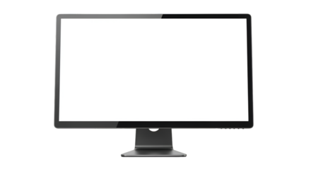lcd monitor isolated on white