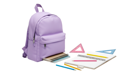 school supplies isolated on white