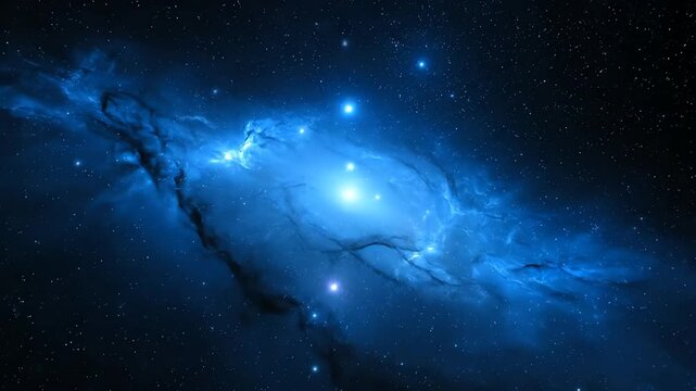 A constantly shifting tapestry of blue and black shades creates a seamlessly looping abstract galaxy warp subtle, pattern, seamlessly looping