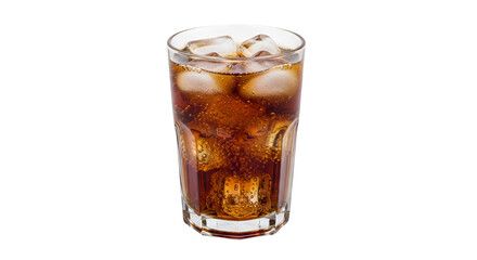 glass of cola with ice