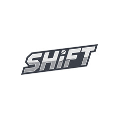 Shift logo text graphic design.