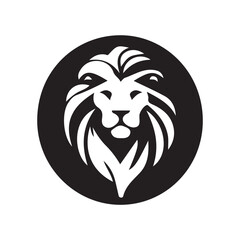 Lion vector illustration on a white background.Simple design,perfect for various uses.
