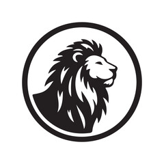 Lion vector illustration on a white background.Simple design,perfect for various uses.