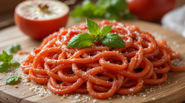 Fette di cipolla rossa su tagliere