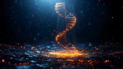 Futuristic DNA Helix Animation - Powered by Adobe