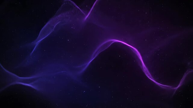A seamlessly looping video featuring undulating waves of deep indigo and violet light creating an abstract cosmic pattern seamlessly, space, graphic