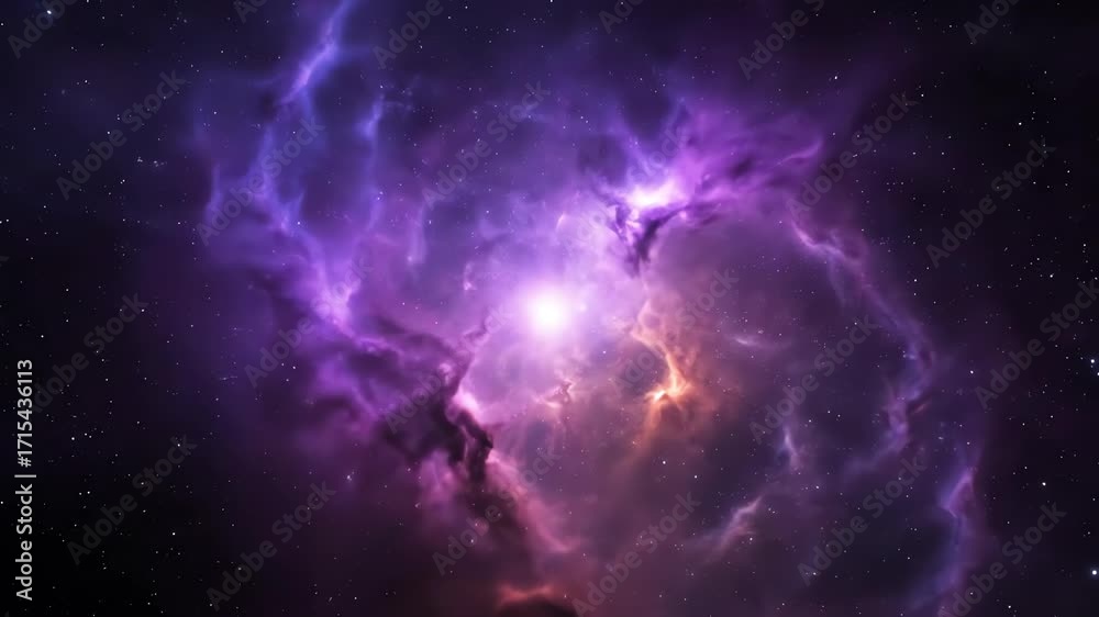 Canvas Prints abstract celestial gas clouds expanding and contracting in a mesmerizing seamless loop abstract, spi