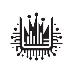 lot sensor vector silhouette clip art logo design concept  illustration