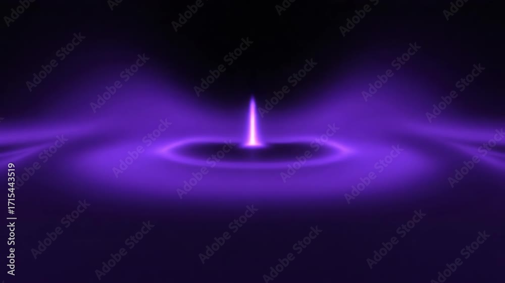 Poster abstract seamlessly looping video of glowing violet light waves expanding across a dark background d