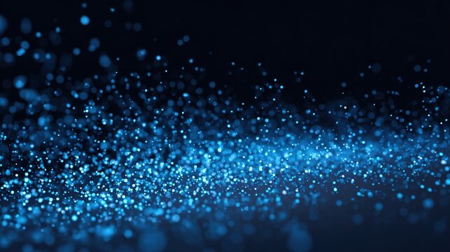 "Futuristic Blue Digital Network with Glowing Particles Background"