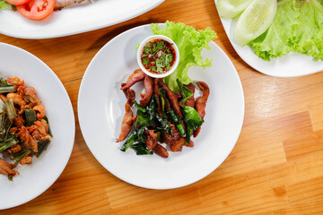 Culinary Delight: An appetizing plate of food with fresh vegetables, and a vibrant array of flavors. Capture the essence of culinary expertise, showcasing the visual allure of the meal.