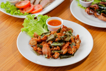 Delectable Culinary Display: A mouthwatering spread of diverse culinary creations, showcasing fresh, vibrant ingredients, and artistic plating that tantalizes the senses.