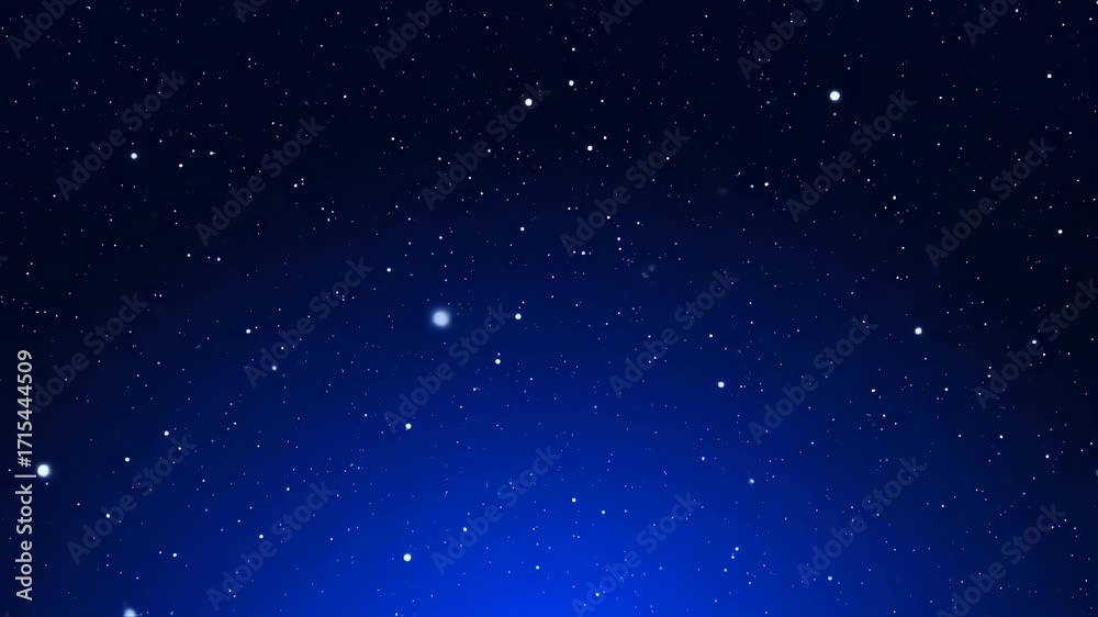 Canvas Prints abstract starry night sky animation featuring slowly drifting and sparkling white particles on a dar