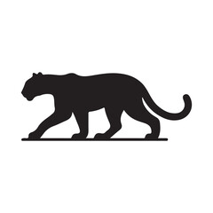 Panther vector illustration on a white background.Simple design,perfect for various uses.
