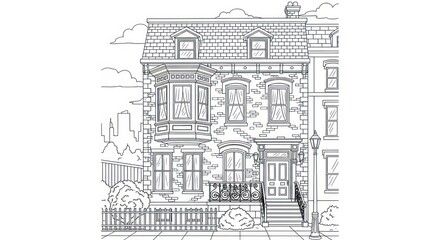 Obraz premium Elegant house drawing