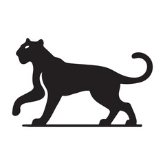 Panther vector illustration on a white background.Simple design,perfect for various uses.
