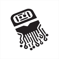 lot sensor vector silhouette clip art logo design concept  illustration