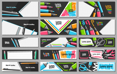 Vector banners with colorful Markers