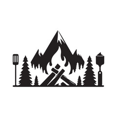 s'mores vector illustration on a white background.Simple design,perfect for various uses.