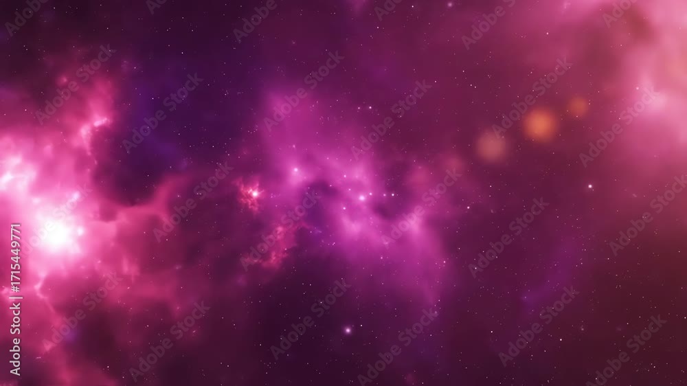 Wall mural cosmic pink and magenta hues gently drifting and diffusing like interstellar dust in a seamlessly lo