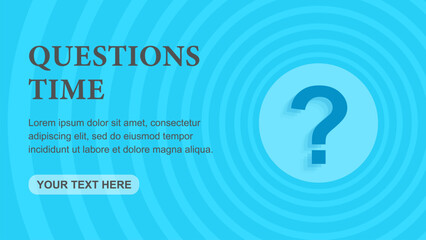 faq, questions time, any questions light blue gradient background vector illustration