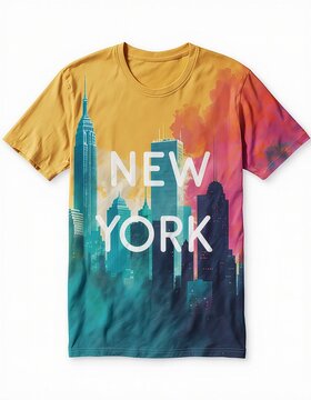 t-shirt design new york city illustration