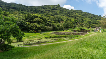 Serene Hilltop Garden with Ponds and Walking Paths © tygowho