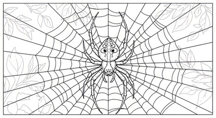 Obraz premium Spider web design